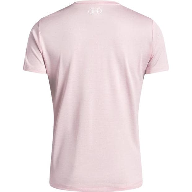 Pink / White - Under Armour - Tech Twist Short Sleeve Womens