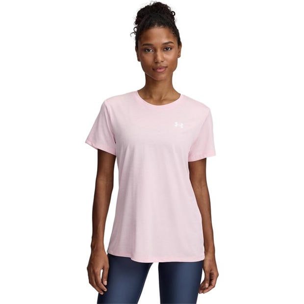 Pink / White - Under Armour - Tech Twist Short Sleeve Womens