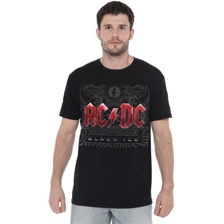 Acdc Men's Black Ac Dc Ice T-Shirt in Size 2XL, Sports Direct
