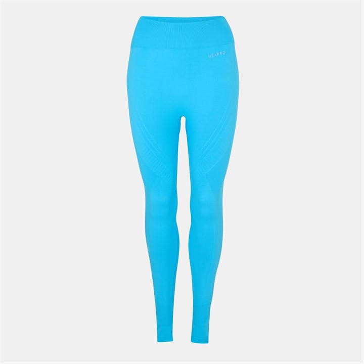 Usa Pro Women's Blue Core High Rise Seamless Tights in Size 12, Sports Direct