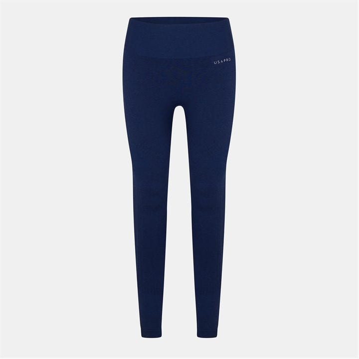 Usa Pro Women's Blue Core High Rise Seamless Tights in Size 16, Sports Direct