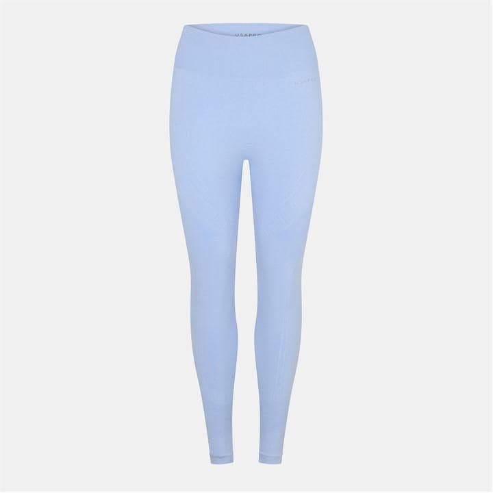 Usa Pro Women's Blue Core High Rise Seamless Tights in Size 6, Sports Direct