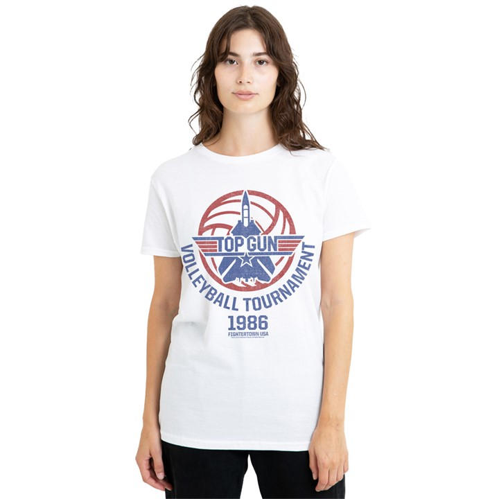 Top Gun Women's White Volleyball Tournament T Shirt Whit, Sports Direct