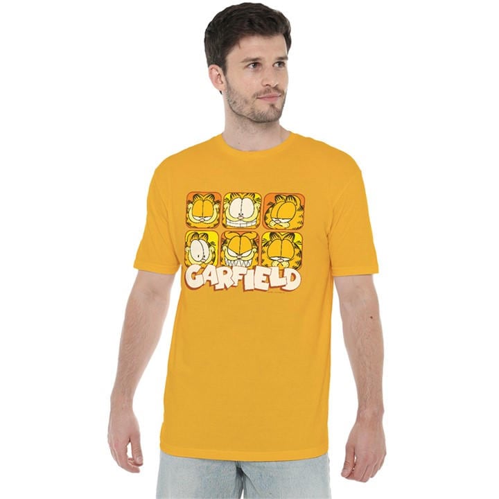 Garfield Men' Gold Many Faces T Shirt in Size S, Sports Direct