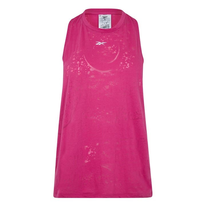 Reebok Women's Pink Burnout Tank Performance Gym Vest in Size 4, Sports Direct