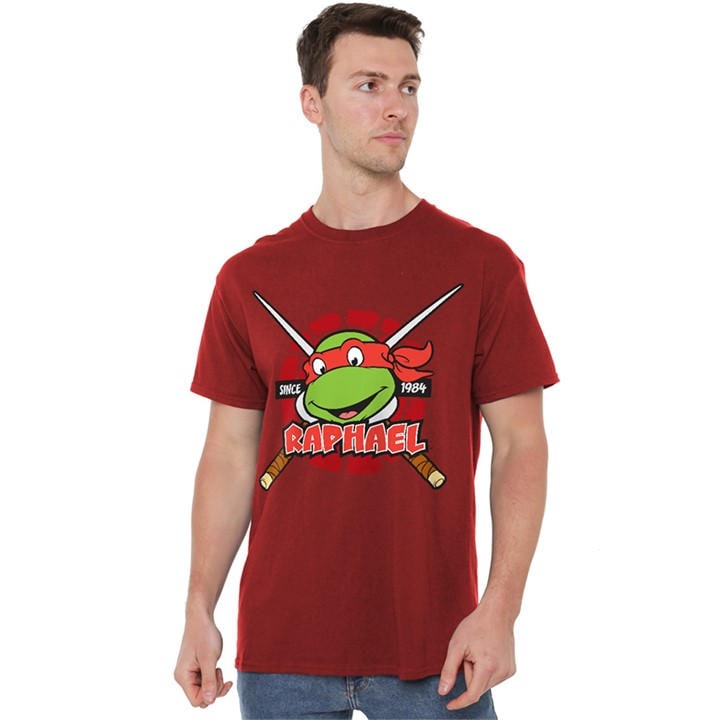 Teenage Mutant Ninja Turtles Men's Red Tmnt Raphael Since 1984 T Shirt in Size 4XL, Sports Direct