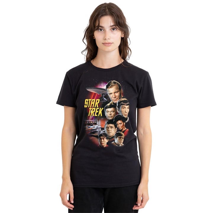 Star Trek Women's Black St Original The Classic Crew T Shirt, Sports Direct