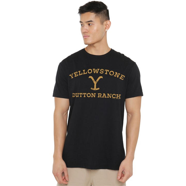 Men's Black Other Yellowstone Arched Logo T-Shirt in Size XL, Sports Direct