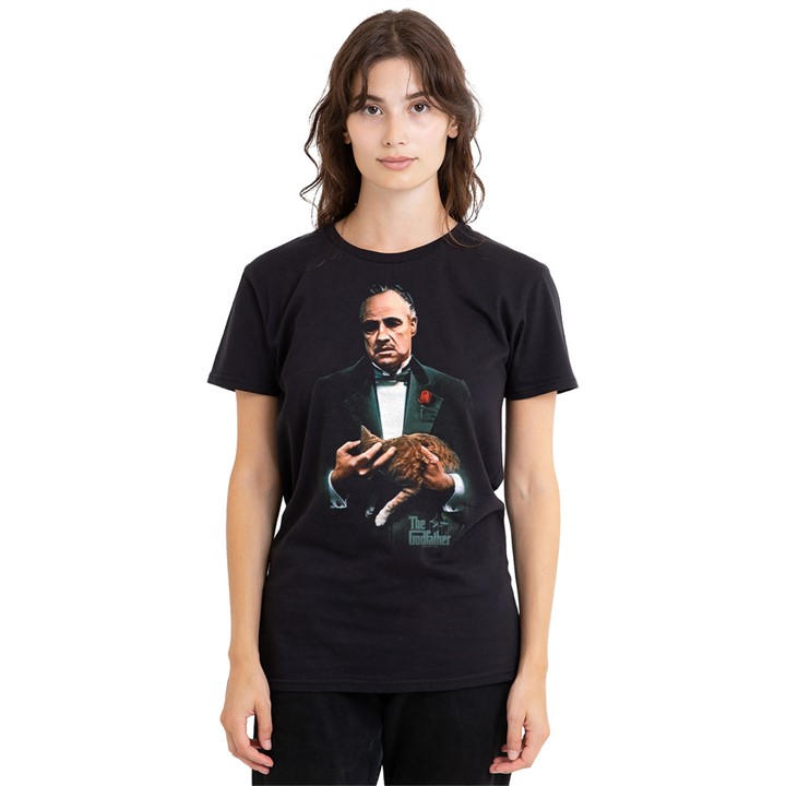Women' Black Other Godfather Painted Poster T Shirt in Size S, Sports Direct