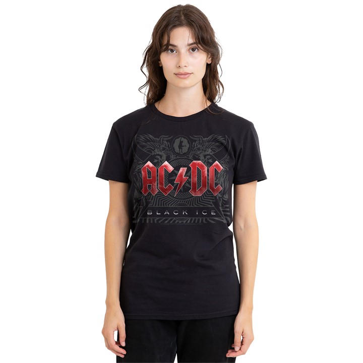 Acdc Women's Black Ac Dc Ice T Shirt in Size M, Sports Direct