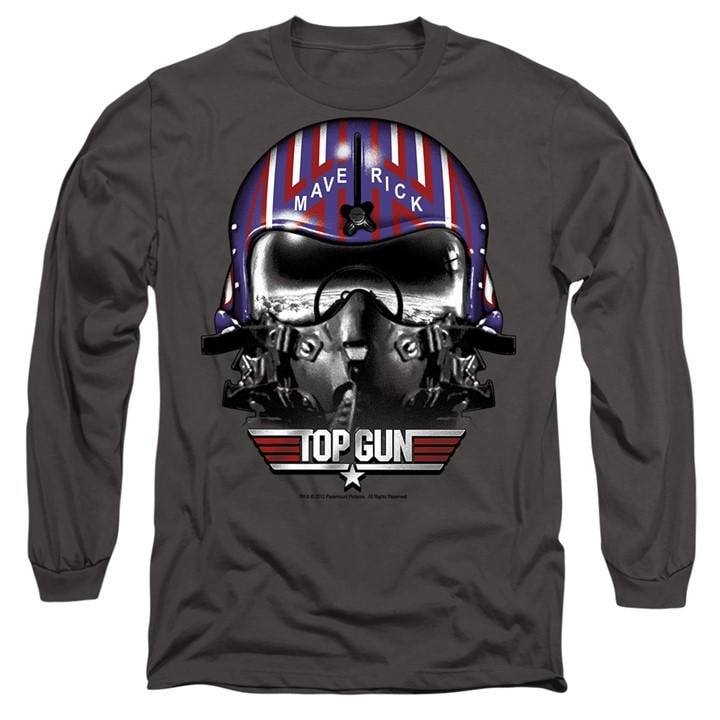 Top Gun Men's Grey Maverick Helmet Long Sleeve T Shirt in Size XL, Sports Direct