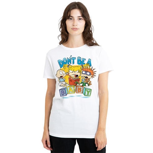 Nickelodeon - Rugrats DonT Be A Baby Blocks T-Shirt White