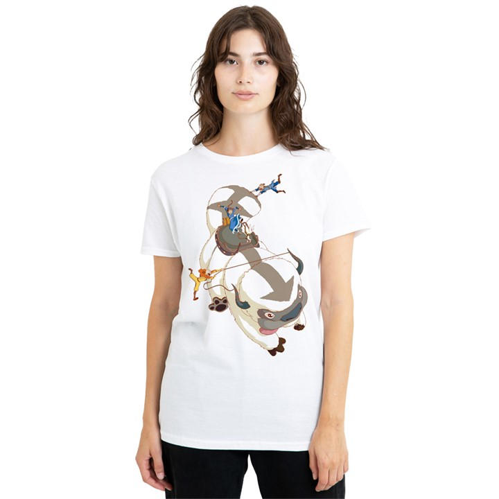 Women's White Other Avatar The Last Airbender Hang On Appa T Sh, Sports Direct