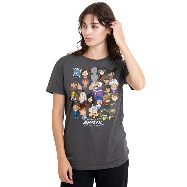 Women's Grey Other Avatar The Last Airbender Chibi Group T Shi in Size M, Sports Direct