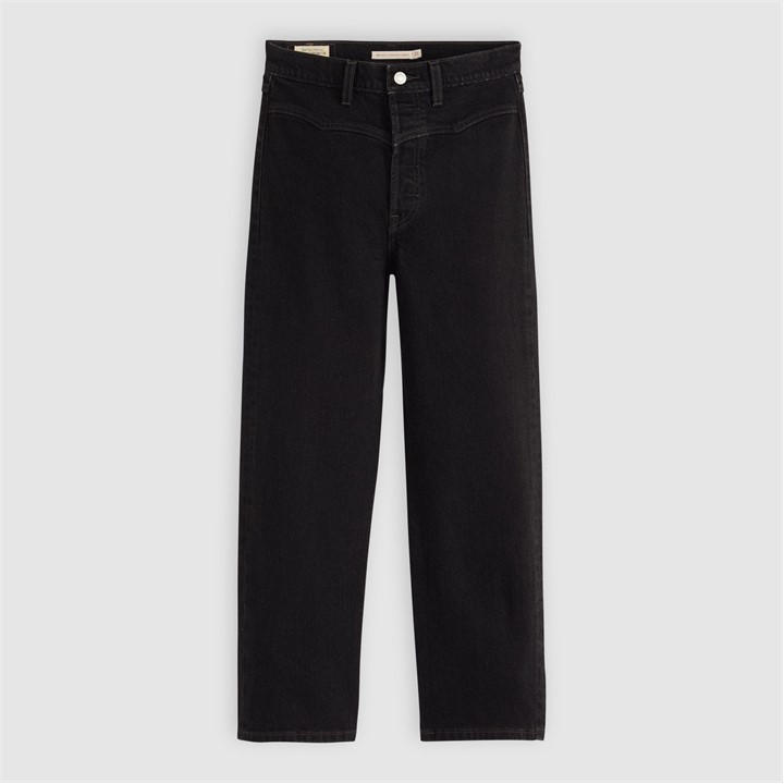 Levis Women's Black Levi's Ribcage High Rise Wide Leg Jeans - Size 30 L29 - Image 2