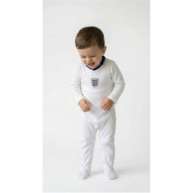 1996 Home - Team - Kids England 1996 Home Retro Onesie