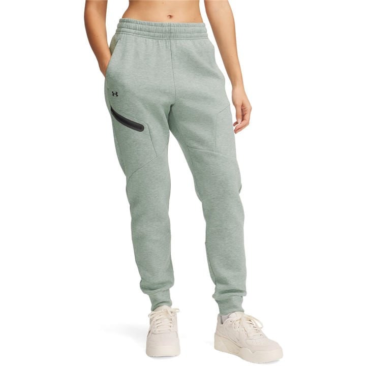 Under Armour Women's Green Unst Fleece Performance Tracksuit Bottoms in Size 8, Sports Direct