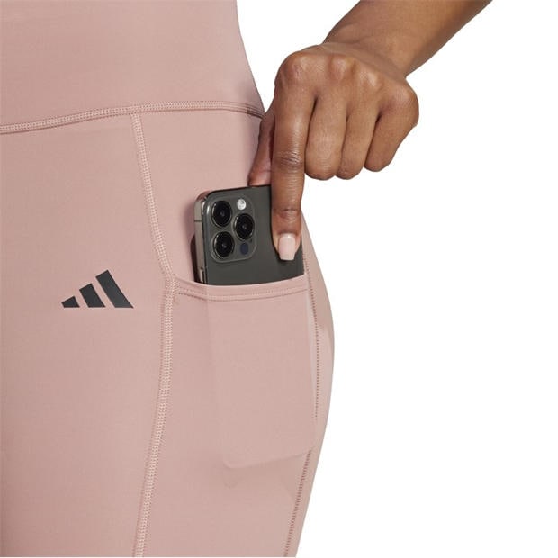 Warm Clay - adidas - Women's Opt 3S 1/1 Performance Gym Leggings