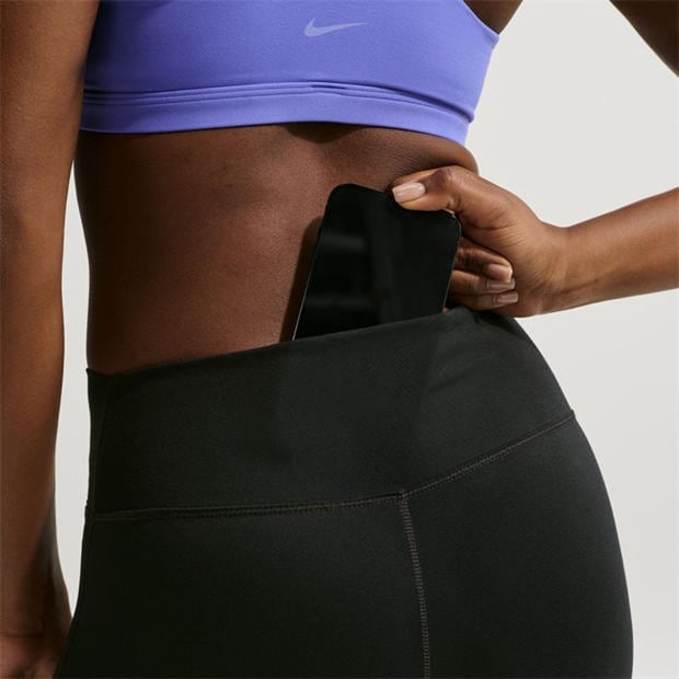 Black/White - Nike - Women's Flare High-Rise Tummy Control Leggings