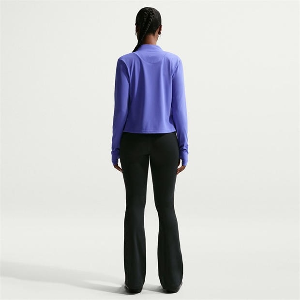 Black/White - Nike - Women's Flare High-Rise Tummy Control Leggings