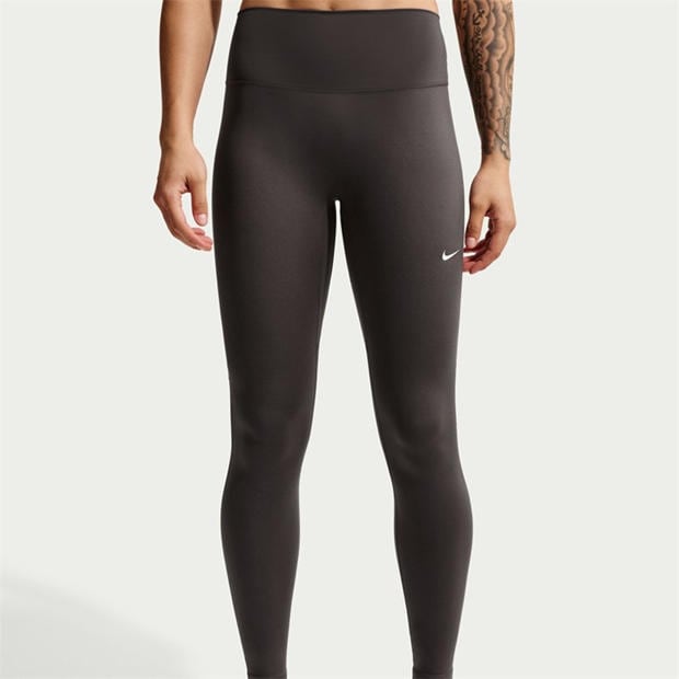 Thunder Grey - Nike - One Seamless Front High-Waisted Leggings Womens