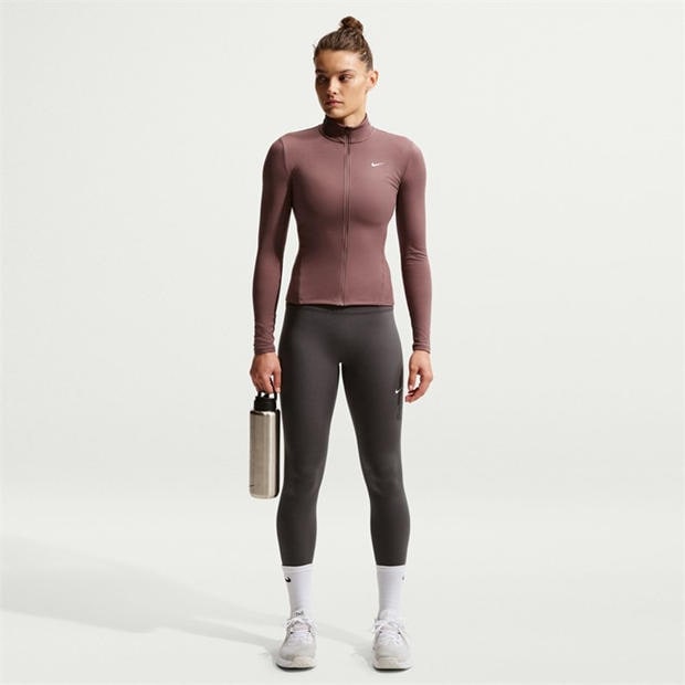 Thunder Grey - Nike - One Seamless Front High-Waisted Leggings Womens