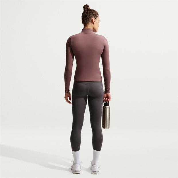 Thunder Grey - Nike - One Seamless Front High-Waisted Leggings Womens