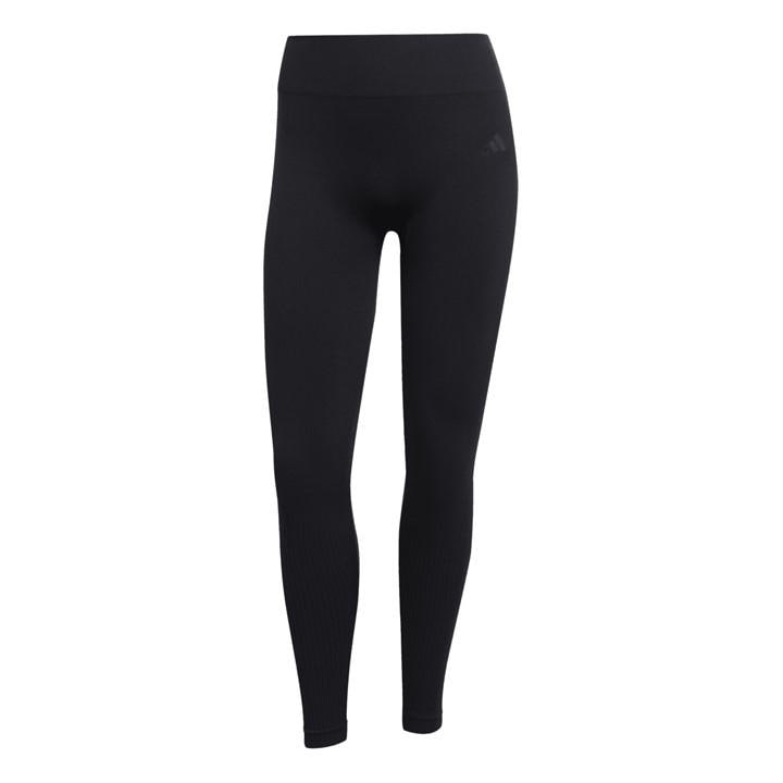 Adidas Women's Black Workout Essentials Full-Length Knit Leggings in Size L, Sports Direct