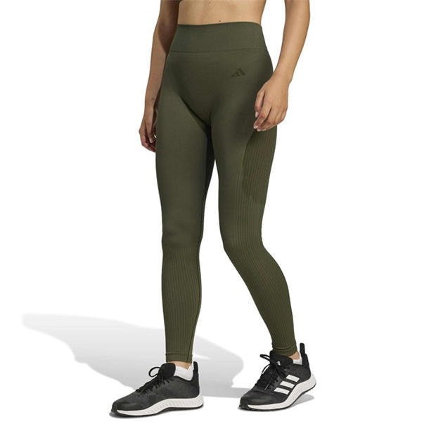 Khaki - adidas - Workout Essentials Full-Length Knit Leggings Womens