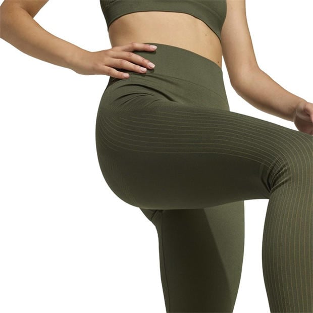 Khaki - adidas - Workout Essentials Full-Length Knit Leggings Womens