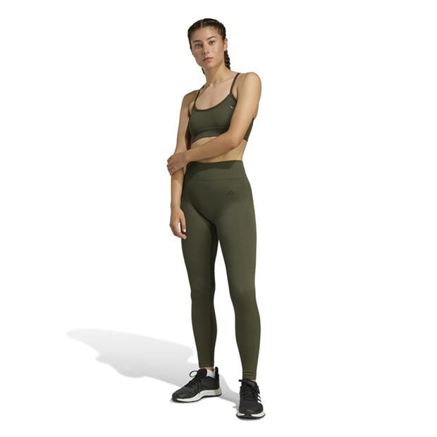 Khaki - adidas - Workout Essentials Full-Length Knit Leggings Womens