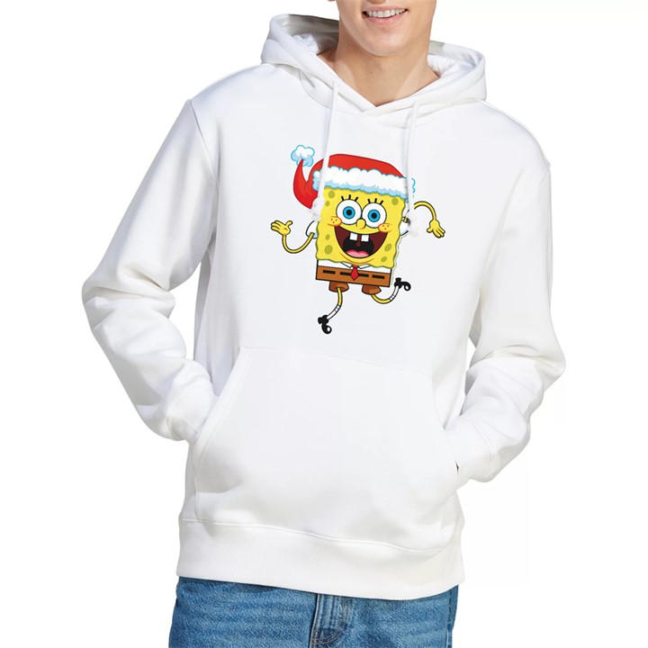 Spongebob Men's White Squarepants Christmas Santa Hat Hoodie in Size M, Sports Direct