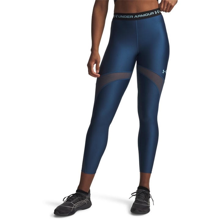 Under Armour Women's Blue Heatgear® Mesh Performance Gym Legging in Size 16, Sports Direct