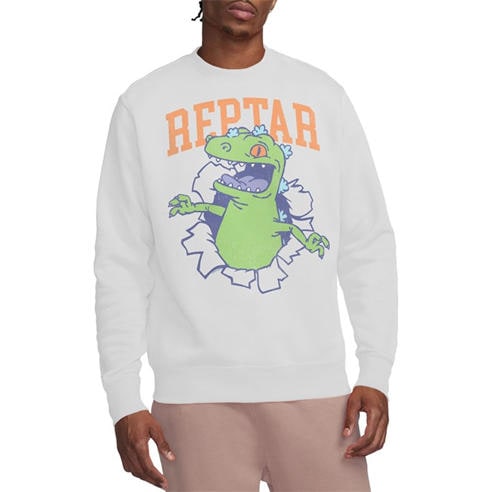Nickelodeon - Rugrats Reptar Shirt Rip Crew Sweatshirt White
