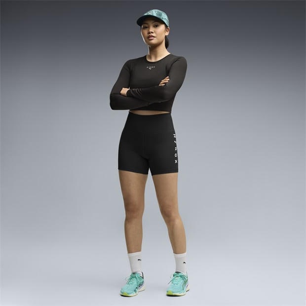 Black - Puma - Women's Hyrox Short Performance Tights