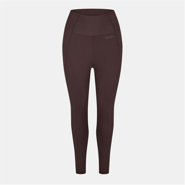 Usa Pro Women's Brown Usapro Core High Rise Leggings in Size 12, Sports Direct