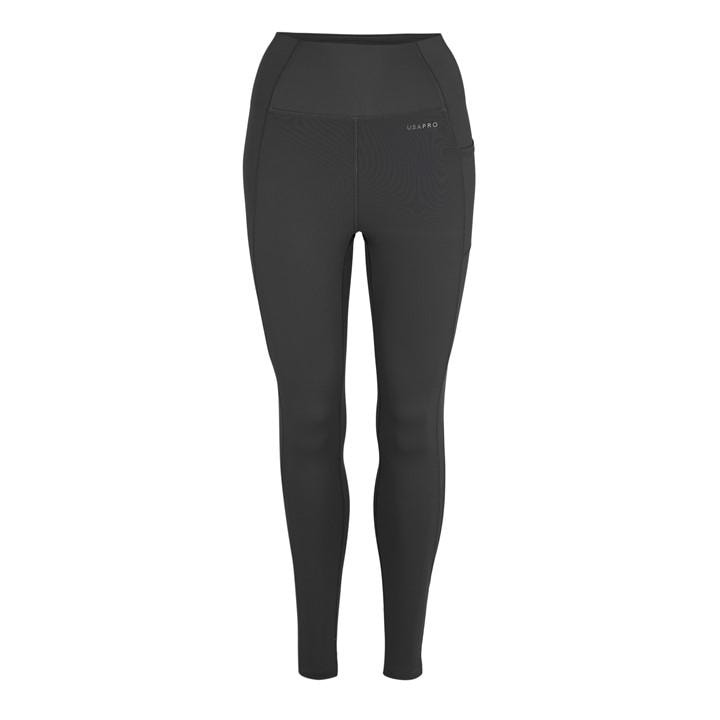 Usa Pro Women's Grey Usapro Core High Rise Leggings in Size 12, Sports Direct