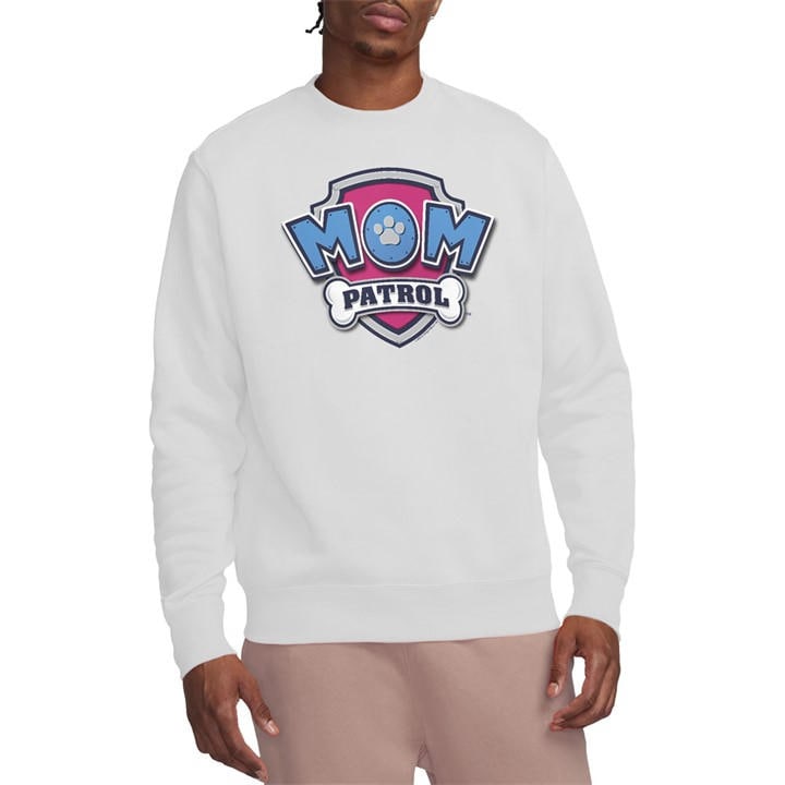 Paw Patrol Men's White Mothers Day Mom Patrol Badge  Cr in Size 2XL, Sports Direct