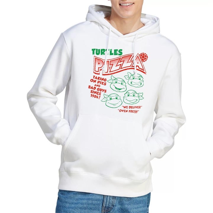 Teenage Mutant Ninja Turtles Men's White Tmnt Turtles Pizza Hoodie in Size XL, Sports Direct