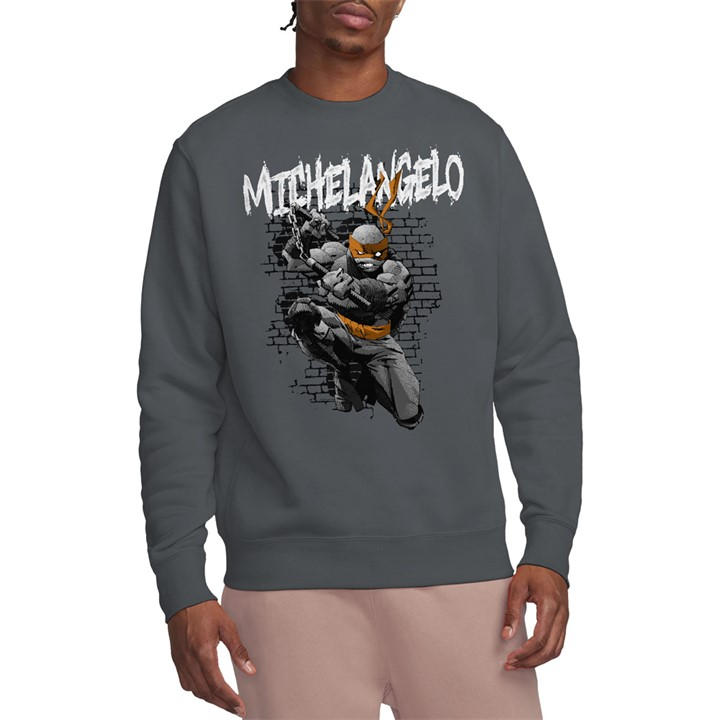 Teenage Mutant Ninja Turtles Men's Grey Tmnt Tmnt Michelangelo Crew Sweatshirt Charcoal in Size XL, Sports Direct