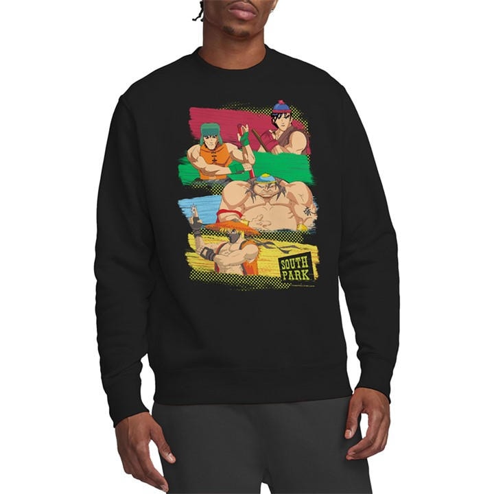 South Park Men's Black Anime Crew Sweatshirt in Size M, Sports Direct