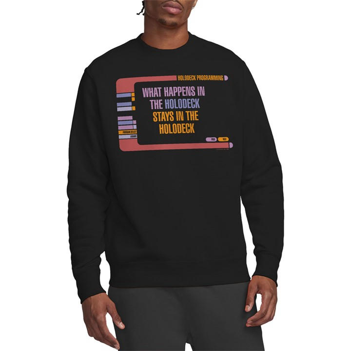 Star Trek Men's Black Holodeck Secrets Crew Sweatshirt in Size M, Sports Direct