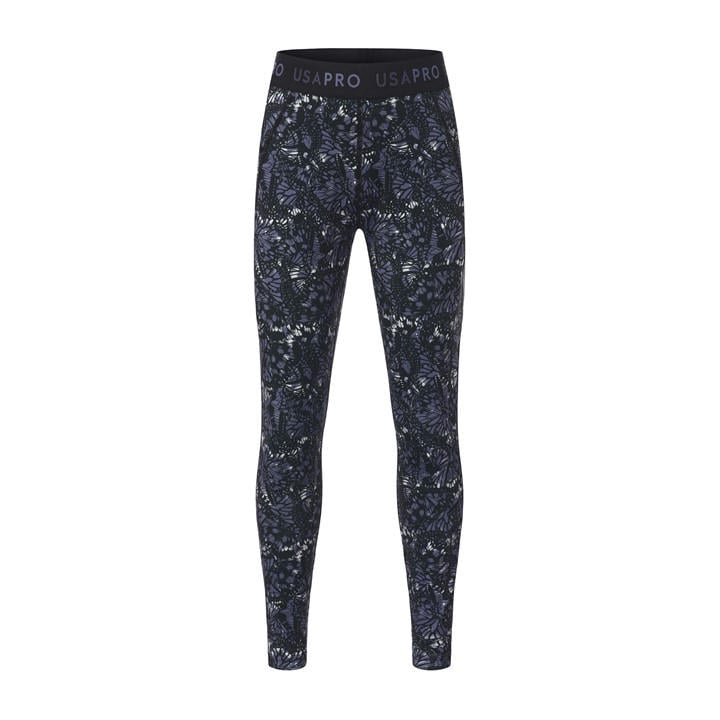 Usa Pro Girls Black Training Tight Legging in Size 13 Years, Sports Direct