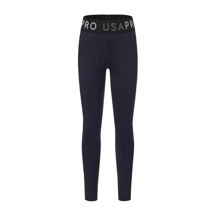 Usa Pro Girls Blue Training Tight Legging in Size 13 Years, Sports Direct