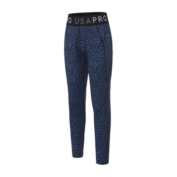 Navy Leopard - USA Pro - Training Tight Legging Junior Girls