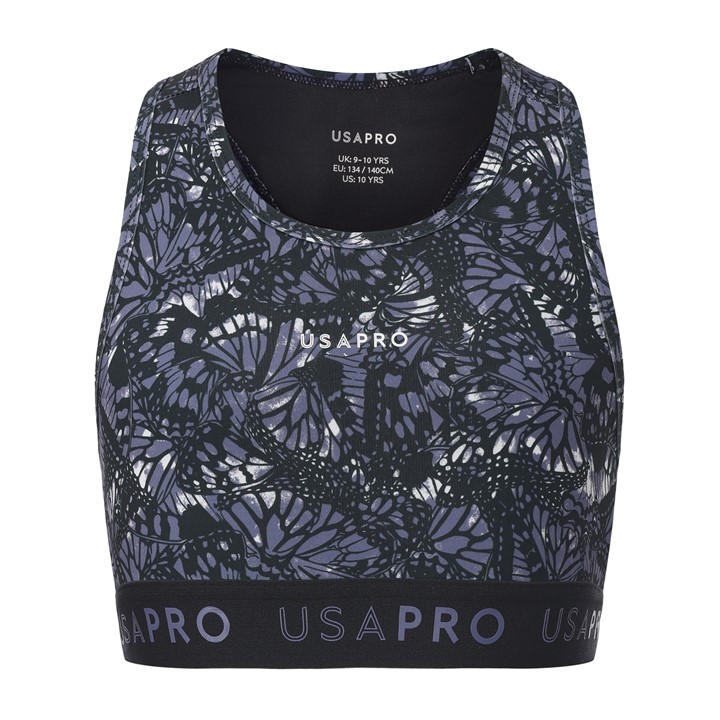 Usa Pro Girls  Fitness Crop Top  in Size 9 - 10 Years, Sports Direct