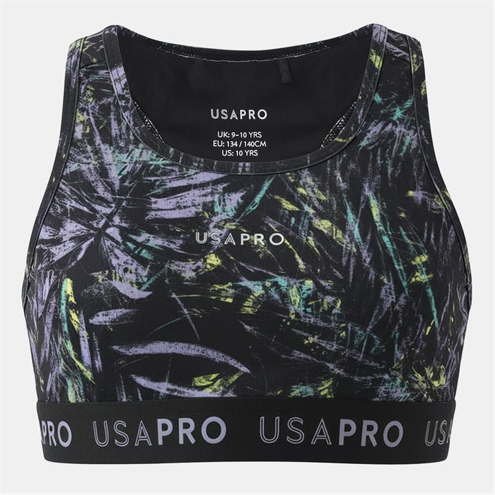 Usa Pro Girls  Fitness Crop Top  in Size 9 - 10 Years, Sports Direct