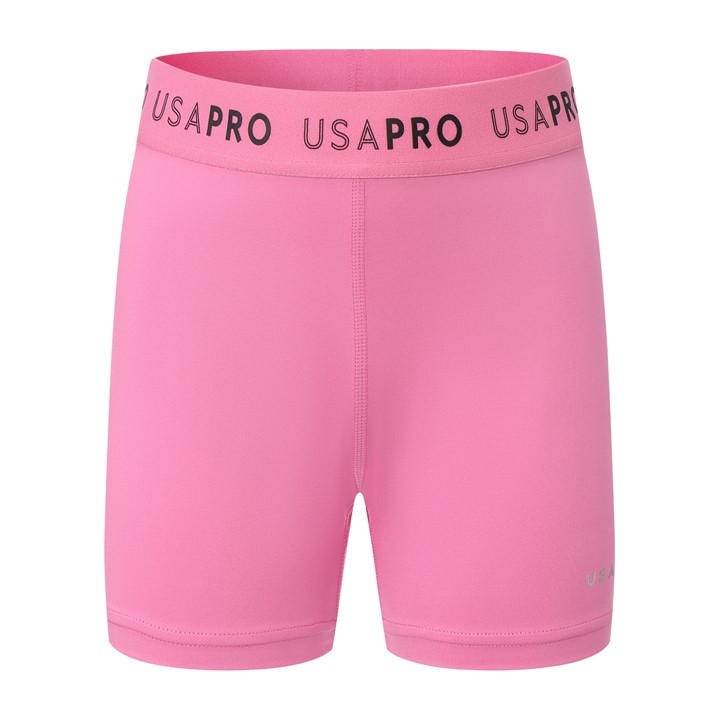Usa Pro Girls Pink 3 Inch Training Shorts  in Size 13 Years, Sports Direct