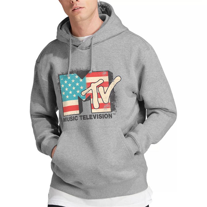 Men's Grey Other Mtv American Logo Hoodie Athletic Heather in Size M, Sports Direct