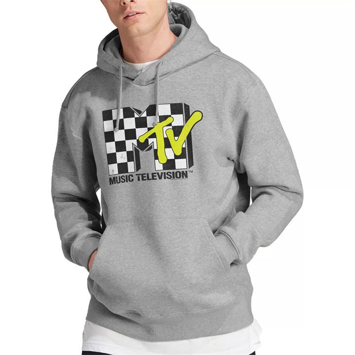 Men's Grey Other Mtv Checker Board Logo Hoodie Athletic Heather in Size 2XL, Sports Direct